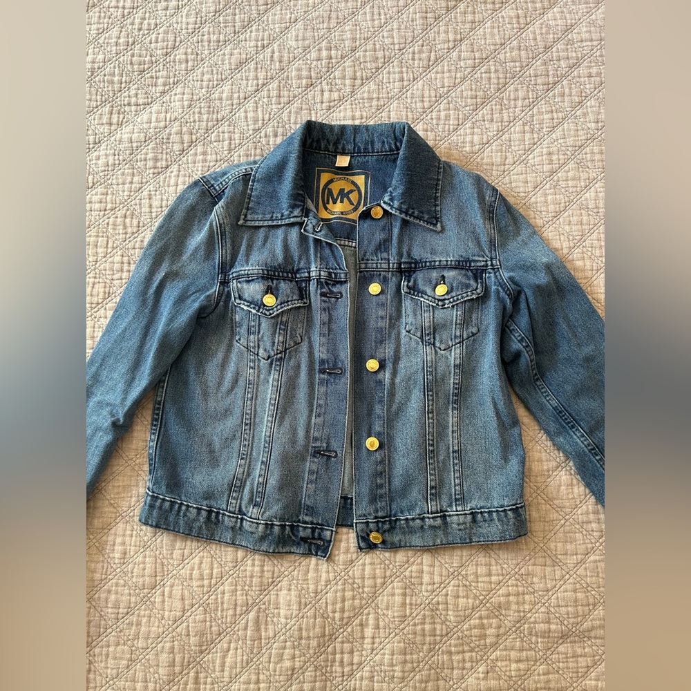 Micheal Micheal Kors 💯% cotton women’s jean jacket - Picture 1 of 8